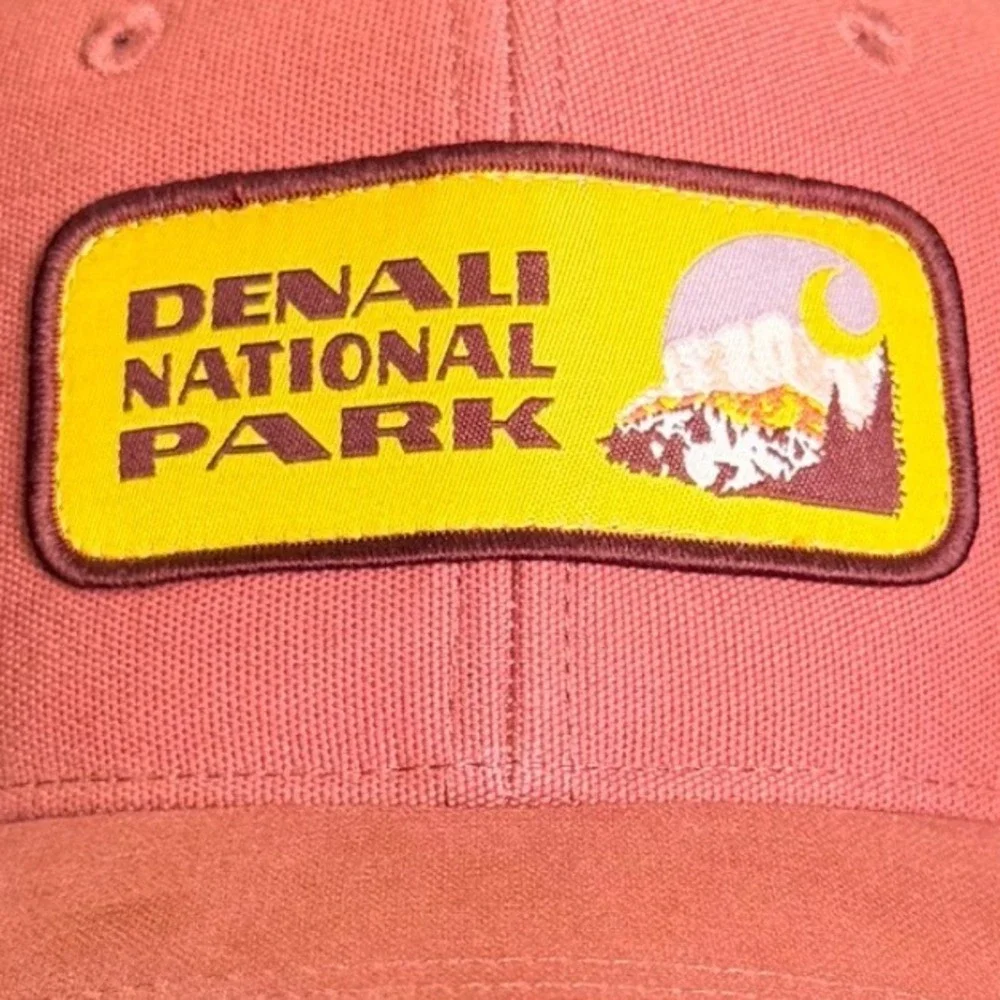 Carhartt Denali National Park Trucker Hat Mens OSFA Salmon Pink Mesh Snapback